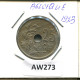 25 CENTIMES 1923 FRENCH Text BÉLGICA BELGIUM Moneda #AW273.E - 25 Cents