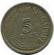 5 CENTS 1967 SINGAPOUR SINGAPORE Pièce #AR170.F - Singapour