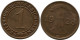 1 REICHSPFENNIG 1928 G ALEMANIA Moneda GERMANY #DB782.E - 1 Rentenpfennig & 1 Reichspfennig