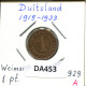1 RENTENPFENNIG 1929 A ALEMANIA Moneda GERMANY #DA453.2.E - 1 Rentenpfennig & 1 Reichspfennig