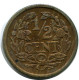 1/2 CENT 1938 NETHERLANDS Coin #AR960.U - 0.5 Centavos