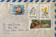 ARGENTINA 1990,COVER USED TO USA, FLOWER, PLANT, SHIP, FOREST, ANIMAL, NATURE,  4 DIFFERENT STAMP. - Lettres & Documents