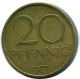 20 PFENNIG 1971 DDR EAST ALLEMAGNE Pièce GERMANY #DB103.F - 20 Pfennig