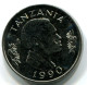 1 SHILLING 1990 TANZANIA UNC President Mwinyi Torch Moneda #W11250.E - Tanzanie