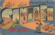 USA Greetings From Santa Fe NM Souvenir Illustration - Santa Fe