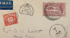 India 1933 8a KGV STAMPED & SIMLA POSTAGE DUE, UK 1d Paid Stamped MIX FRANKING Air Mail COVER To ENGLAND As Per Scan - Corréo Aéreo