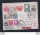 Enveloppe Locale  Journee Du Timbre 1947 Le Havre Recommandée Vignette Pour Ile Maurice - Other & Unclassified