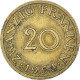 Monnaie, Saare, 20 Franken, 1954 - 20 Frank