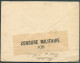 N°141 - 25 Centimes Bleu Obl; Sc PANNE Sur Lettre Du 28-XII-1917 Vers Genève  + (verso) Bande De CENSURE MILITAIRE 108. - Zone Non Occupée