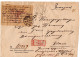 L65568 - Russland - 1915 - 15K Wappen EF A R-OrtsBf PETROGRAD, M "Spravka"-Aufkleber - Lettres & Documents