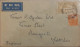 British India 1934 BOMBAY, INDIA Airmail Cover To ENGLAND, KG V 8 1/2a Stamps Nice Cancellations On Front & Back - Corréo Aéreo