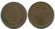 1 REICHSPFENNIG 1924 A DEUTSCHLAND Münze GERMANY #AE212.D - 1 Rentenpfennig & 1 Reichspfennig