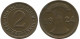 2 REICHSPFENNIG 1924 J GERMANY Coin #AD488.9.U - 2 Rentenpfennig & 2 Reichspfennig