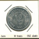 10 FRANCS 1965 CONGO Moneda #AS399.E - Congo (Rép. Démocratique, 1964-70)