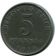5 PFENNIG 1919 A ALEMANIA Moneda GERMANY #AX563.E - 5 Rentenpfennig & 5 Reichspfennig