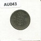 5 FRANCS 1950 FRENCH Text BELGIUM Coin #AU043.U - 5 Franc