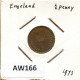 HALF PENNY 1973 UK GBAN BRETAÑA GREAT BRITAIN Moneda #AW166.E - 1/2 Penny & 1/2 New Penny