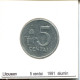 5 CENTAI 1991 LITUANIA LITHUANIA Moneda #AS703.E - Lituanie