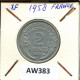 2 FRANCS 1958 FRANCE Pièce #AW383.F - 2 Francs