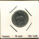 50 CENTI 1966 TANZANIA Moneda #AS357.E - Tanzanía