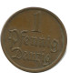 DANZIG 1 PFENNIG 1937 Dt. Reich ALLEMAGNE GERMANY #AD625.9.F - Andere & Zonder Classificatie