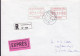 Luxembourg EXPRÉS & Registered Labels LUXEMBOURG 1983 FDC Cover Premier Jour Lettre 25 & 65 Fr. ATM / Frama Labels - Macchine Per Obliterare (EMA)