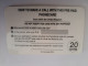 GREAT BRITAIN   20 UNITS   / EURO COINS/ BILJET 200 EURO    (date 09/ 98)  PREPAID CARD / MINT      **13305** - [10] Sammlungen