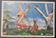 CPA Carte Postale Ancienne FANTAISIE En RELIEF - Fable De Jean De La Fontaine - Le Corbeau Et Le Renard - 1967 - A Systèmes