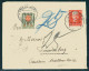 LIECHTENSTEIN, SWISS POSTAGE DUE 25 CENTIMES ON UNDERFRANKED COVER FROM GERMANY- Rare! - Portomarken