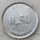 Jeton De 0.50 € Du Casino De Granville - Manche - Normandie - Euro - Casino Token - Casino