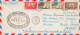 LETTRE. NOUVELLE CALEDONIE. NOUMEA 1947. PAR AVION. 1° LIAISON AERIENNE FRANCAISE. TRAPAS. NOUMEA-PAPEETE - Storia Postale