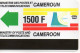 CAMEROUN - AUTELCA - DEFINITIVE CARD - WITHOUTH NOTCH - 1500F - Cameroon