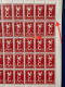 FRANCE Feuille De 50 Du Timbre EUROPA N°1173 20fr Rouge Variétés D'essuyage Sur La Majorité ! TTB - Unused Stamps