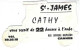 Carte Cabaret CATHY CANNES - Cartes De Visite