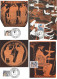 GRECE - 12 CARTES MAXIMUM - Yvert N° 1586/97 - DIEUX De L'OLYMPE - 3 SCANS - Cartoline Maximum