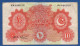 PAKISTAN - P. 6 – 10 Rupees ND (1948) VF, S/n EX846030  "Arms" Issue - Pakistan