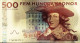 SWEDEN 500 Kronor 2001 - 2002 EXF-AU P-66a "free Shipping Via Registered Air Mail." - Svezia