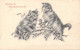 FETES - Bonne Et Heureuse Année - Chats - Houx  - Carte Postale Ancienne - Nouvel An