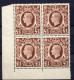 GRANDE BRETAGNE - GREAT BRITAIN - 1939 -  1 LIBRA MARRON SG478c BLOC DE 4 - YVERT 245  MNH - Unused Stamps