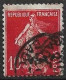 France Semeuse 10c N°138c Rouge écarlate Oblitéré - Gebraucht