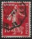 France Semeuse 10c N°138c Rouge écarlate Oblitéré En 1907 (signé) - Gebruikt