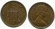 PENNY 1980 UK GBAN BRETAÑA GREAT BRITAIN Moneda #AX090.E - 1 Penny & 1 New Penny