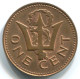 1 CENT 1966-1976 BARBADOS Moneda #WW1165.E - Barbados