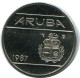 10 CENTS 1987 ARUBA Coin (From BU Mint Set) #AH074.U - Aruba