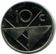 10 CENTS 1987 ARUBA Coin (From BU Mint Set) #AH074.U - Aruba