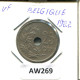 25 CENTIMES 1922 FRENCH Text BELGIUM Coin #AW269.U - 25 Cents