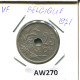 25 CENTIMES 1921 FRENCH Text BELGIUM Coin #AW270.U - 25 Cent