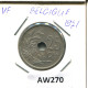 25 CENTIMES 1921 FRENCH Text BELGIUM Coin #AW270.U - 25 Cents