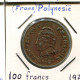 100 FRANCS 1976 FRENCH POLYNESIA Colonial Coin #AM515 - Polynésie Française