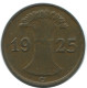 1 REICHSPFENNIG 1925 G DEUTSCHLAND Münze GERMANY #AE232.D - 1 Renten- & 1 Reichspfennig